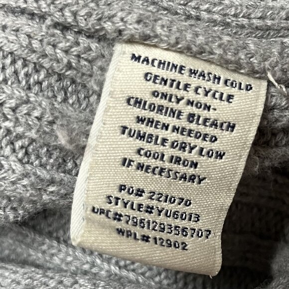 U.S. Polo Assn. Gray Knit Half-Zip Sweater Sz L 100% Cotton Mens Casual Pullover - Picture 6 of 7